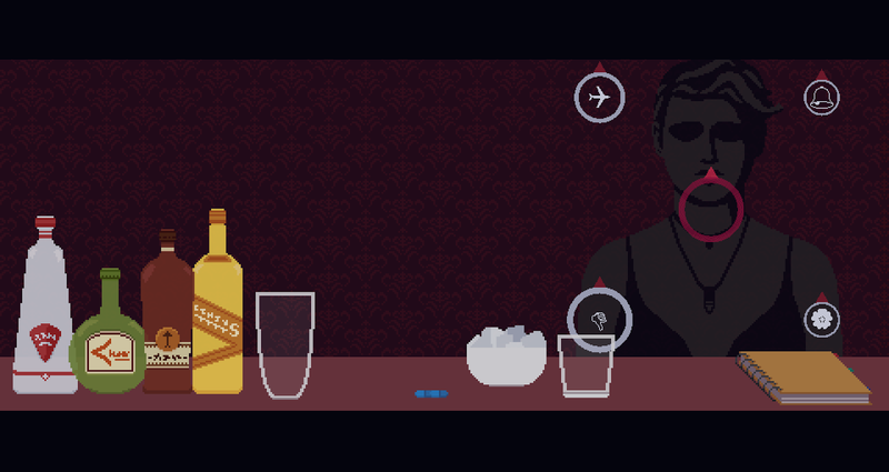 The mixology screen. The bottle design is really great.
